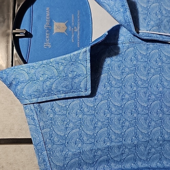 Hickey Freeman Blue Golf Polo Shirt Size Small‎ New - Picture 4 of 8